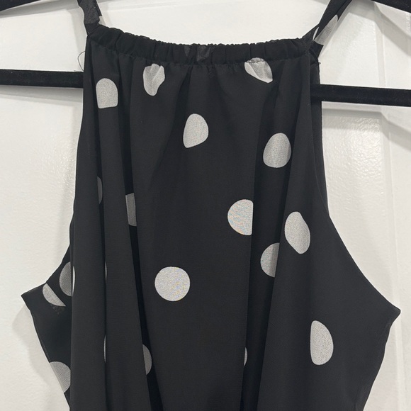 Banana Republic Black Maxi Dress with White Dots - Picture 3 of 5